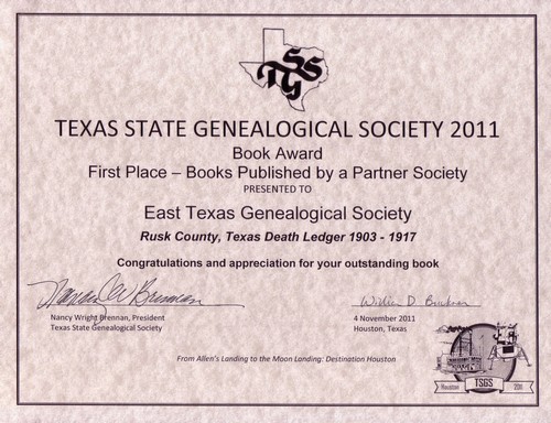 2011 TSGS Book 1st place